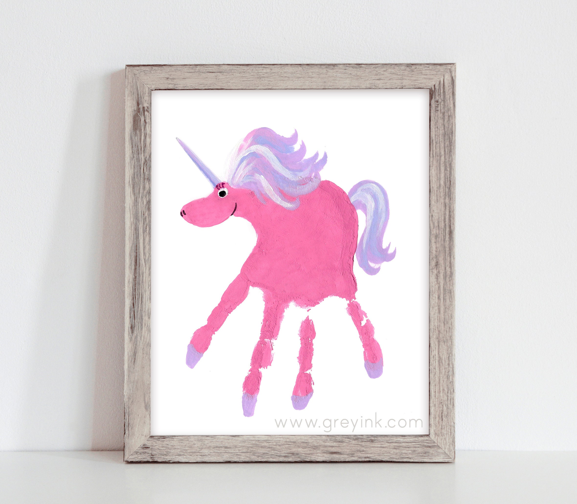 Handprint Alphabet Art Unicorn Instant Download Etsy UK