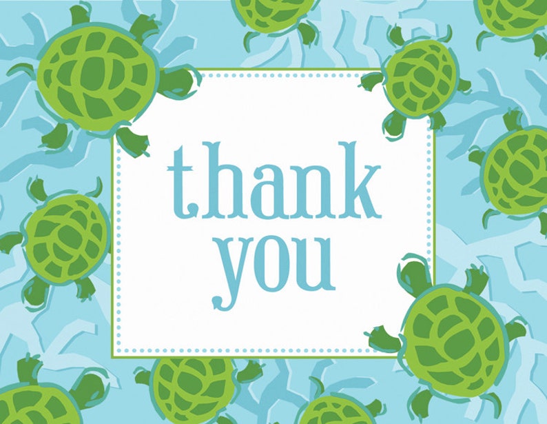 Custom Turtle Thank You Folded Notes Inpired By Lilly Etsy Custom Turtle Thank You Folded Notes Inpired By Lilly Etsy