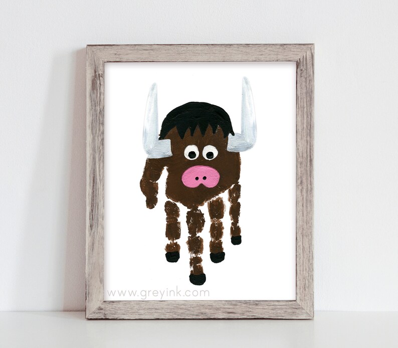 Handprint Alphabet Art Yak Instant Download Etsy