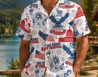 Shirt 250e verjaardag VS, shirt 250 jaar vrijheid Hawaii, shirt 1776-2026 patriottisch Hawaii, shirt patriottisch, shirt 4 juli