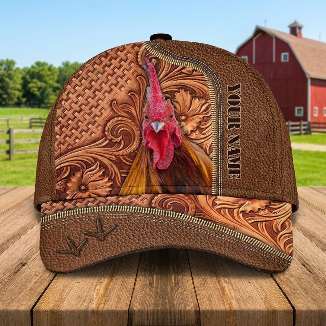 Custom Name Chicken Cap, Farmer Cap, Vintage Farmer Hat, Mens Farmer ...