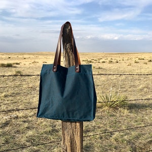 Waxed Canvas Slim Tote