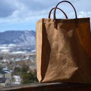 Bolso de compras de lona encerada