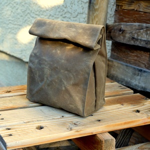 Waxed Canvas Lunch Tote Waxed Canvas Lunch Bag