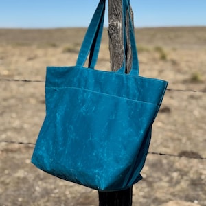 Large Waxed Canvas Tote- Vegan Waxed Canvas Tote- Waxed Canvas Holdall- Carry-On Bag- Carry-0n Tote