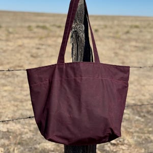 Large Waxed Canvas Tote- Vegan Waxed Canvas Tote- Waxed Canvas Holdall- Carry-On Bag- Carry-0n Tote