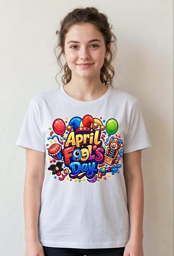 Funny Jester Clown April Fools PNG Sublimation Shirt Design Download.