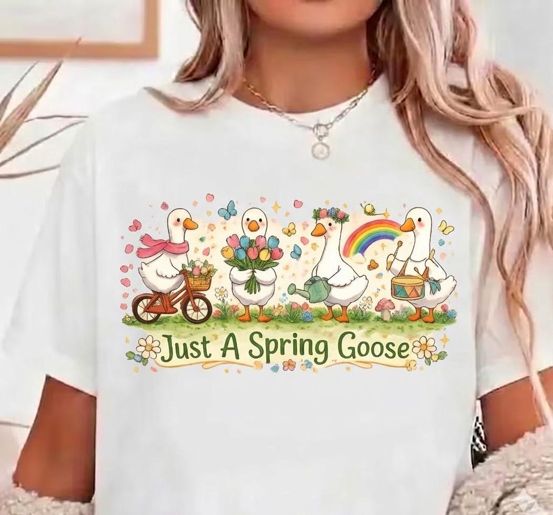 Springtime Goose Just A Spring Goose PNG | Spring Goose Png | Cute Goose Clipart ...