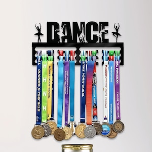 Dance Medal Hanger, Medal Display Rack, Ballet Medal Holder, Dance Wall Art, Dance Award and Ribbons Rack, Dance Room Decor,Dancer Gift Idea