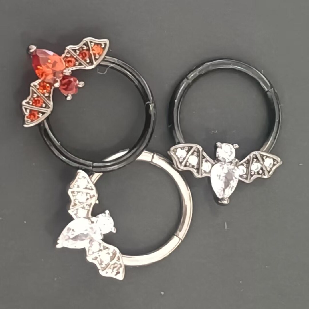 16G Bat Nose Rings,nose Piercing Pretty Nose Jewelry Helix Earring ...