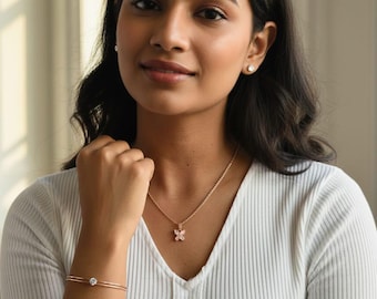 Gold Butterfly Jewelry Set | Dainty Pendant, Bracelet & Earrings
