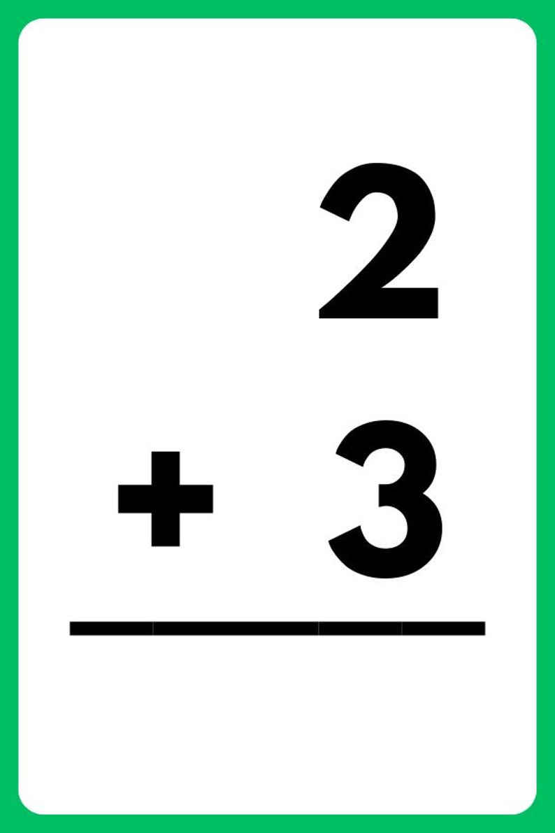 Math Flashcards for Kids! - Etsy