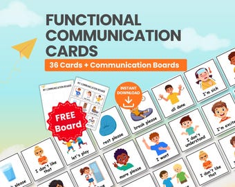 Cartes de communication fonctionnelles pour enfants | Aide à la communication sur l'autisme et PECS imprimable