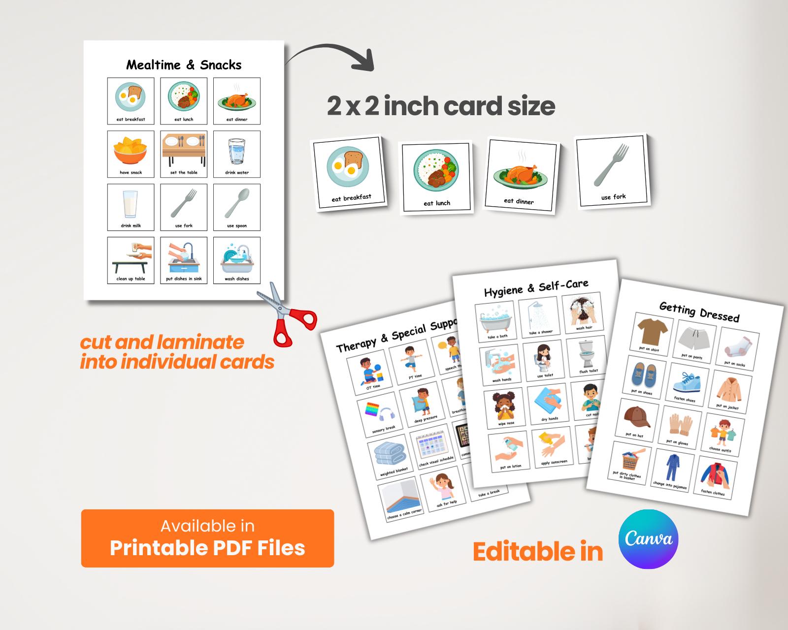 Daily Routine Chart Asd 144 Autism Visual Schedule Cards | Daily Routine Chart (digital ...
