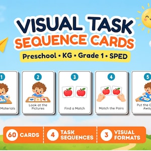 Task Sequence Cards for Special Education | Visual Task Analysis