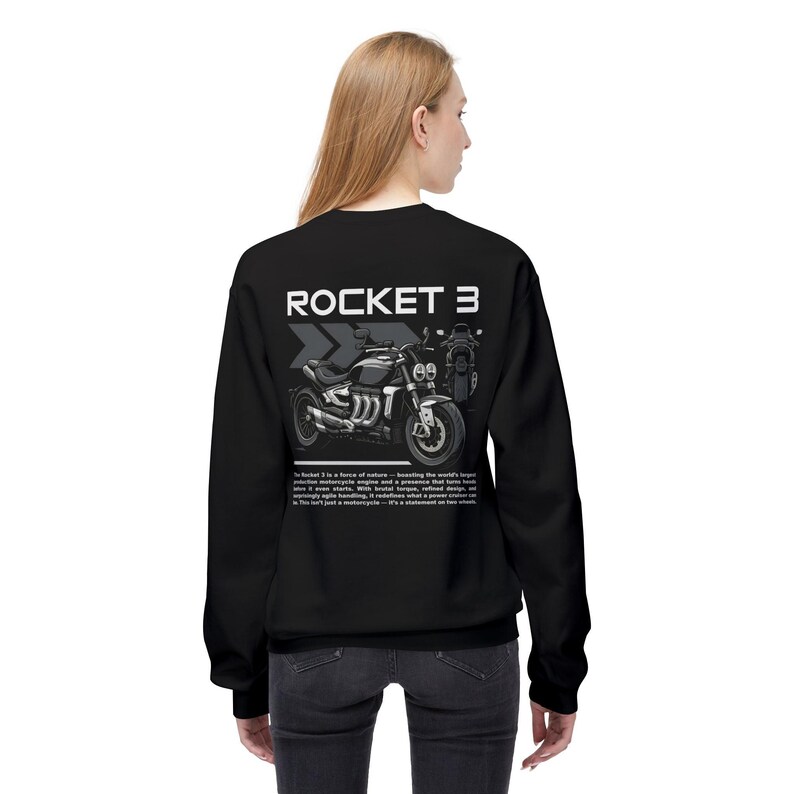 Triumph Rocket 3 Sweatshirt - Unisex Sweater Gift for Gearheads | Auto & Moto Inspired image 4