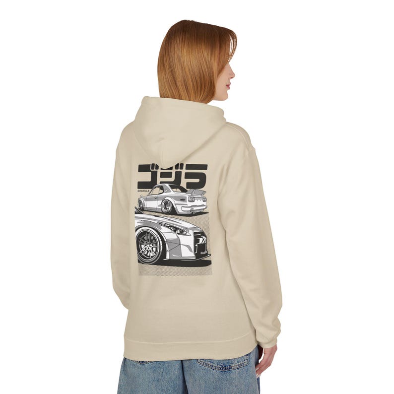 Skyline GTR Hoodie, Hakosuka R35 JDM Car Hoodie, Nissan Tuner Streetwear, Widebody Stance Enthusiast Gift image 11