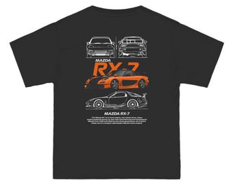 Mazda RX7 Shirt, JDM Rotary Sports Car Tee, RX-7 FD Tuner Car Graphic, Japanese Car Enthusiast Gift, Streetwear
