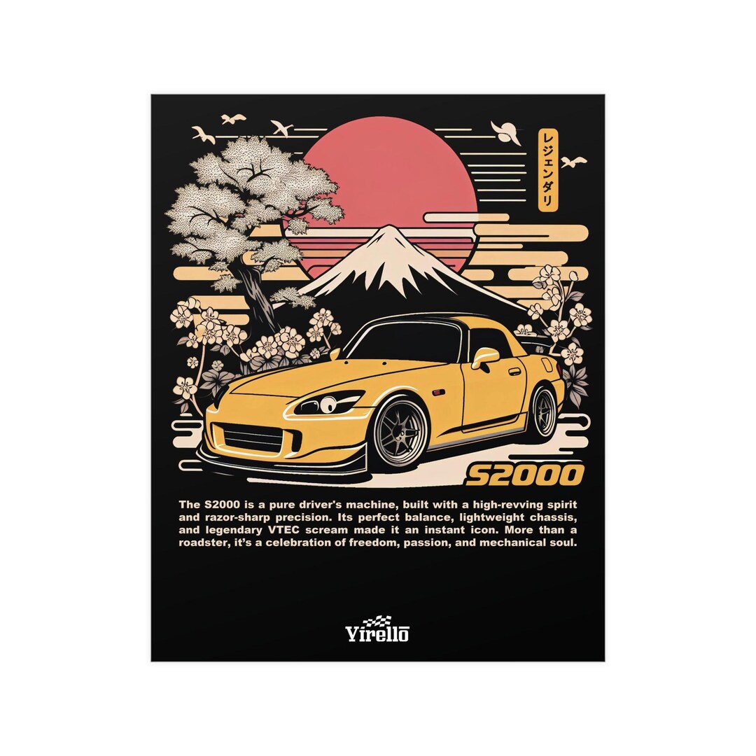 S2000 Poster 2000–2009 Honda S2000 Poster - Wall Art Gift for Car & Motorcycle ...