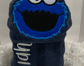 Hooded Towels Blue Monster Guy