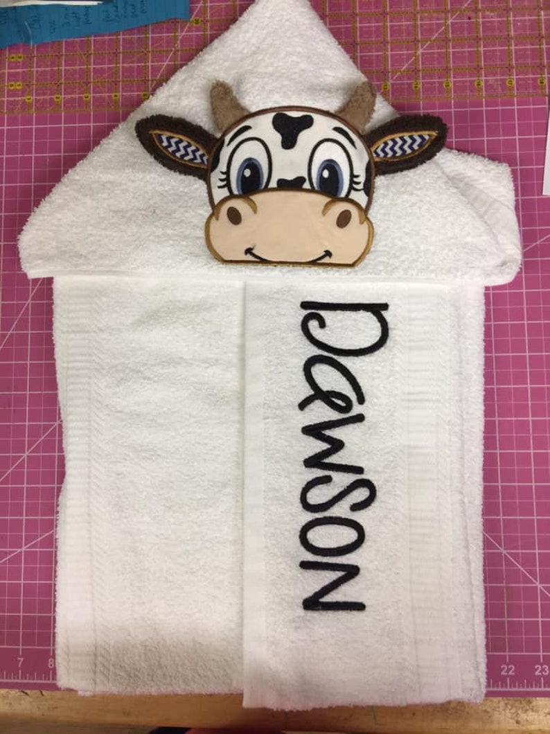 306 Hooded Towels Moo Cow image 2