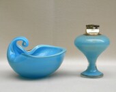 Mid-Century Alfredo BARBINI Murano Glass AZURE Blue Smokeset