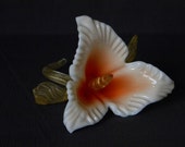 Mid-Century MURANO Glass FLOWER Table Ornament SALVIATI Venice Camer Glass Label