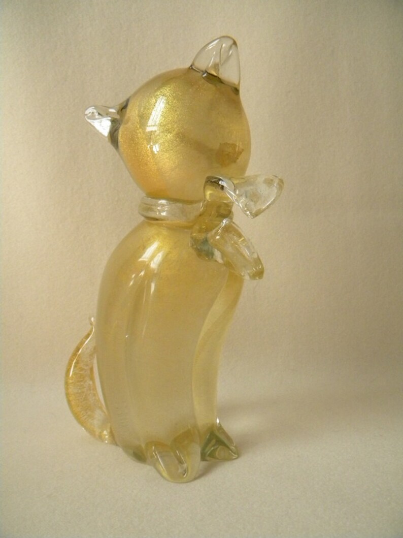 ALFREDO BARBINI Salviati & Co Midcentury Murano Glass CAT Etsy UK