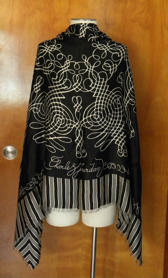 Vintage CHARLES JOURDAN Paris Boutique SILK Wrap S