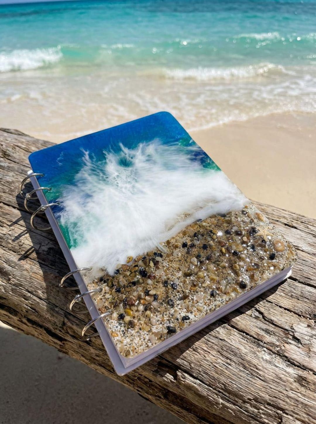 Personalized Ocean Resin Notebook – Beach Journal With Real Sand - Etsy ...