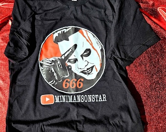 Camisetas negras 2, 3 y 4XL - Mini Manson