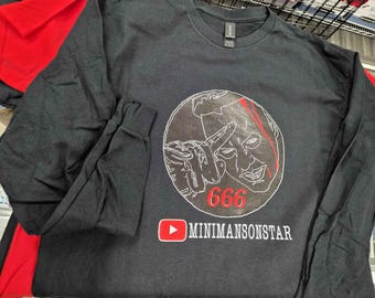 Camisa negra de manga larga XL - Mini Manson