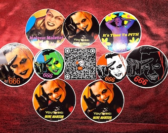 Paquete de 10 pegatinas - Mini Manson