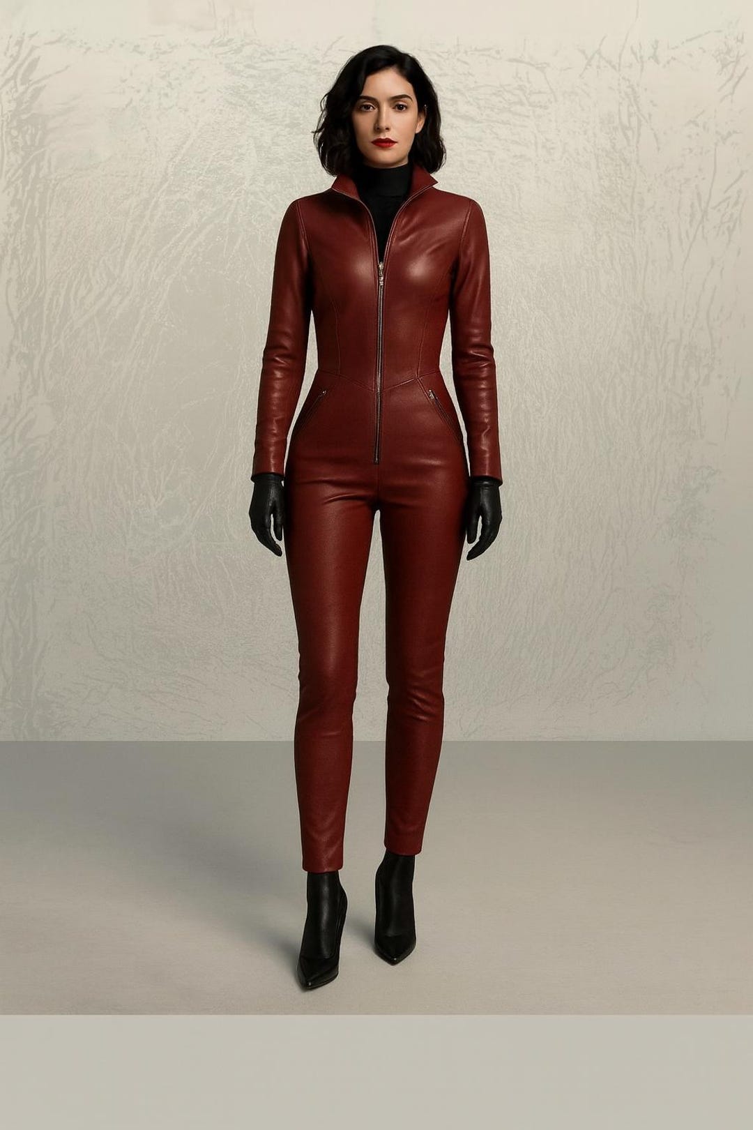 Handgefertigte Roter Leder Catsuit Slim Fit Cosplay Body F r Frauen handgefertigte-roter-leder-catsuit-slim-fit-cosplay-body-f-r-frauen