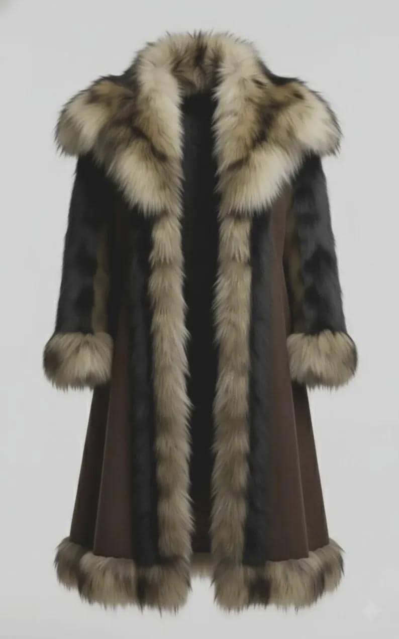 keland Viking kunstbont kraag sjaal stola Vikingbont schouderbont middeleeuwse bont schoudersprei, bruin, One size keland Viking kunstbont kraag sjaal stola Vikingbont schouderbont middeleeuwse bont schoudersprei, bruin, One size