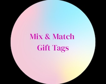 Conjunto de etiquetas para presentes artesanais "Misture e Combine"