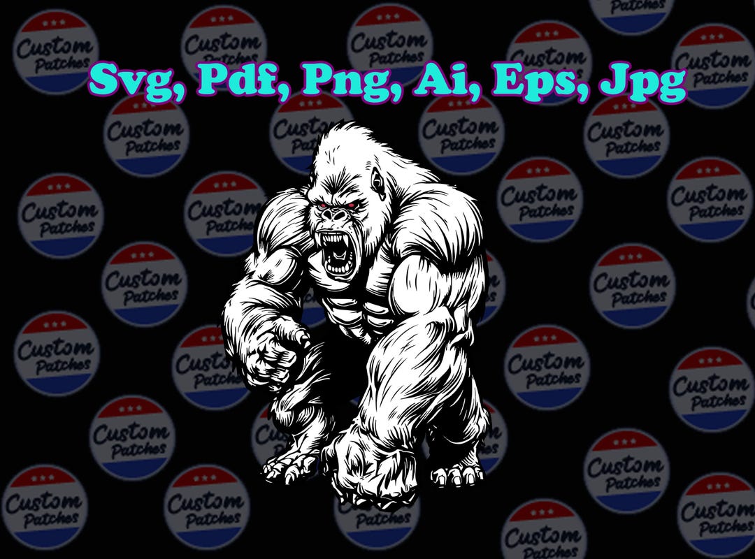 Gorilla SVG | Giant Gorilla Silhouette Cut File | King-kong Inspired ...