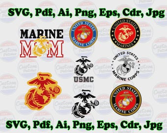 USMC, Águila, Globo y Ancla, Cuerpo de Marines de EE. UU., Veteranos de la Marina, SVG, EPS, PNG, Cricut, Descarga digital