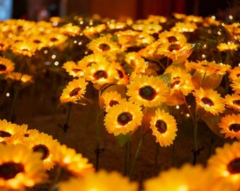 LED Solar Sunflower Lights – Garden Yard Decor