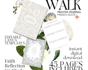 Floral Heritage Prayer Journal, Minimalist Devotional (45 Pages)