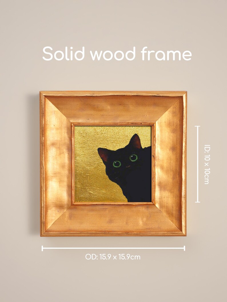 Cat Original Mini Oil Painting, Tiny Framed Pet Portrait Wall Art - Etsy