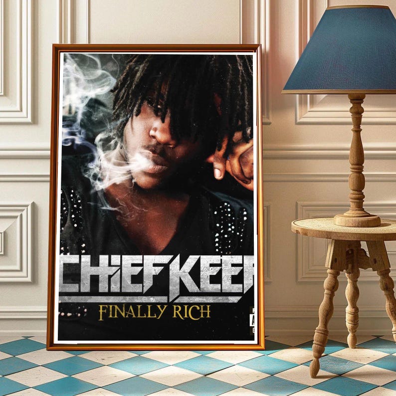 Chief Keef Finally Rich Album Cover Poster, Iconic Hip Hop Wall Art ...