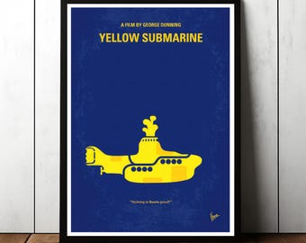 ビートルズ イエローサブマリン (1968) カルト映画ポスター復刻版 約