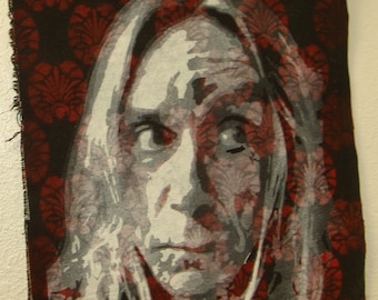 Iggy Pop Multilayer Stencil Painting Art on Canvas