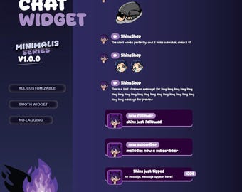 Chat Widget for Twitch & YouTube | StreamElement - Minimalist Widget (v1.2.0)