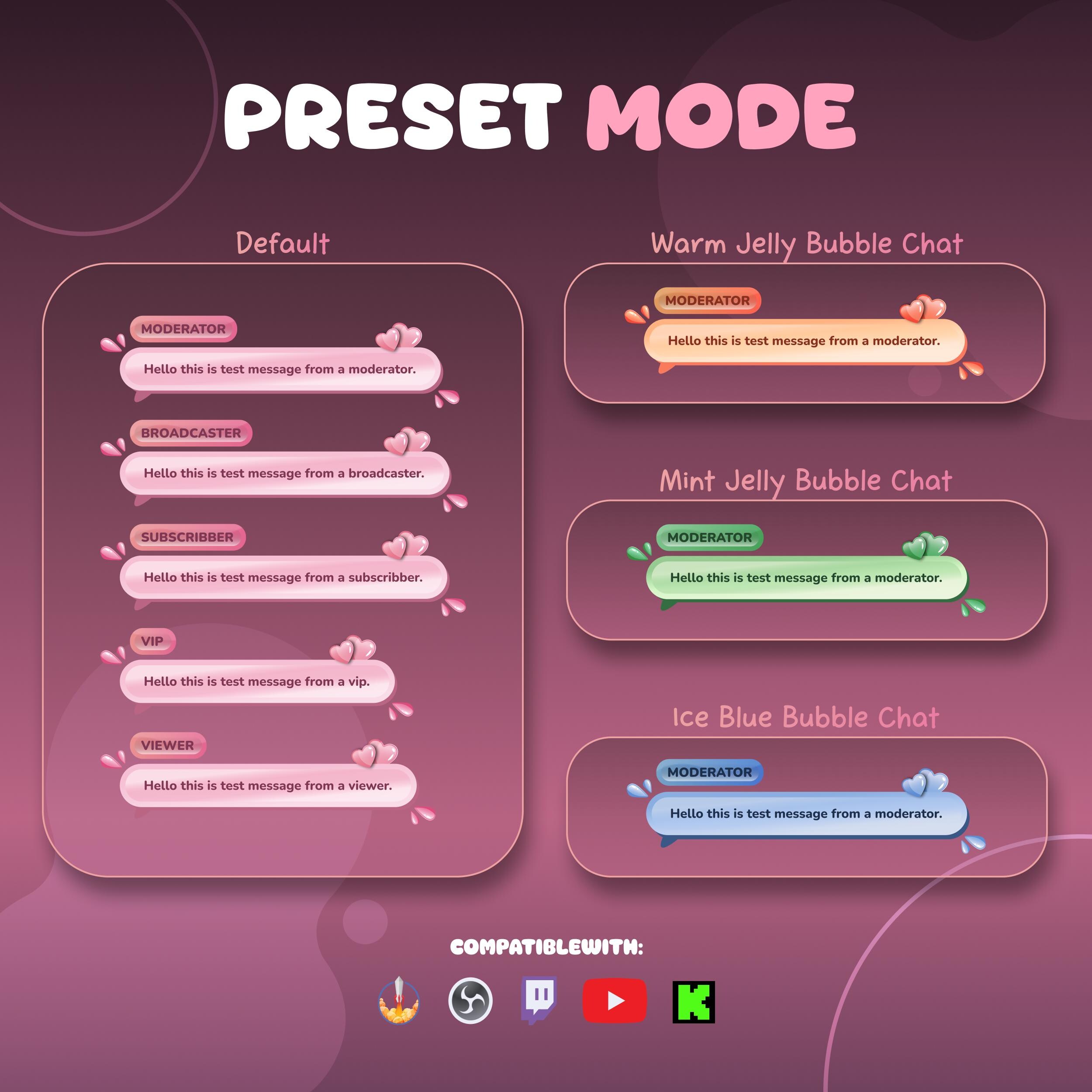 Jelly Bubble Chat Widget for Twitch & Youtube - Streamelement (digital ...