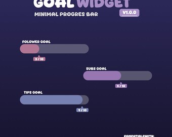 Minimalistisches Toral Widget für Twitch & YouTube Streamer (Soft Purple UI)