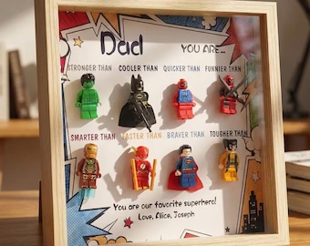 Marco personalizado de Super Papá, regalo del Día del Padre 2026, marco de superhéroes y Star Wars para papá, regalo para papá, abuelo, tío.