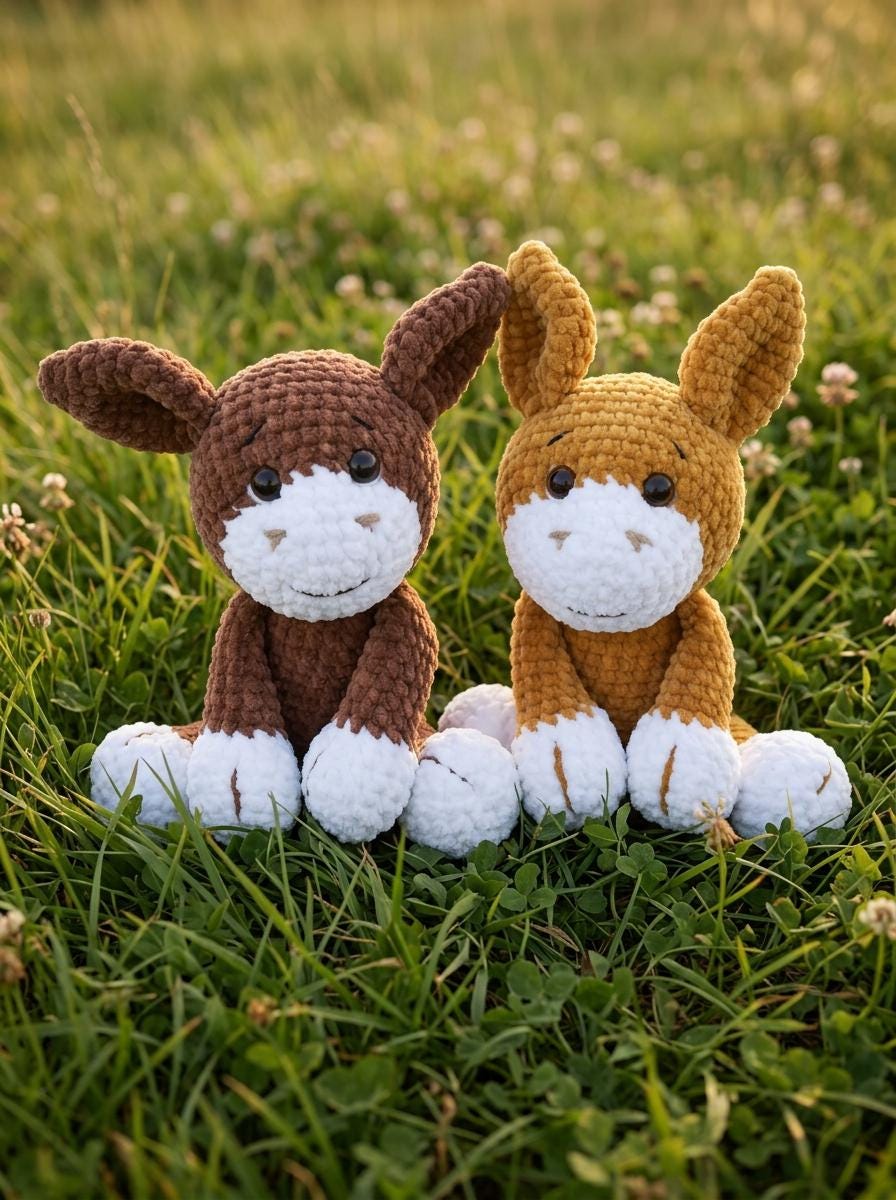 30 Donkey Crochet Patterns for Farm Animal Fans, Gifts, and Nursery Decor 11 Easy Farm Donkey Plush Pattern