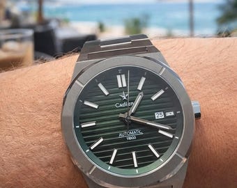 Men's Automatic Diver Watch, Sapphire Glass, Stainless Steel, Luminous